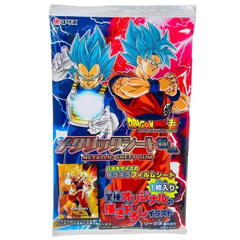 dragon ball super metallic sheet gum|Chewing gum and metal sheet Dragon Ball Super .